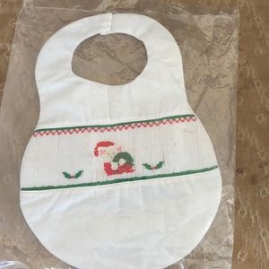 Beautiful hand-crafted  Rosalina holiday bib. NIP